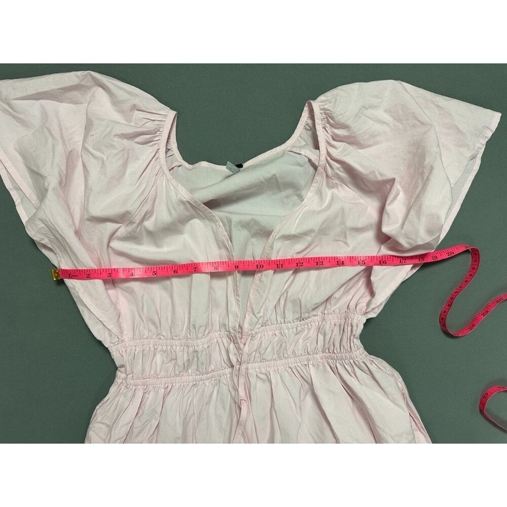 Young Fabulous and Broke Pink Flutter Sleeve V Neck Tiered Maxi Dress Size S - Picture 7 of 8